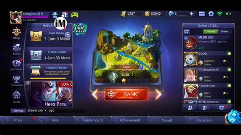 Streaming Mobile Legends SOLO RANKED Apa TEAM Yuk Yg Mau Mabar YouTube