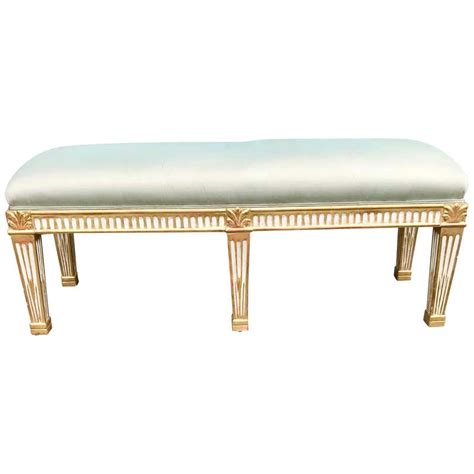 Decorative Neoclassical Style Gilded Bench At 1stdibs