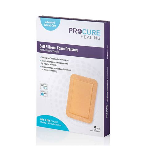 Soft Silicone Foam Dressing (With Border) - Procure Products