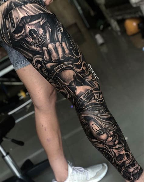 Ideias De Tatuagens Masculinas Na Perna Fotos E Tatuagens