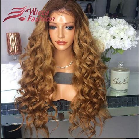 7a Glueless Full Lace Wigs Brazilian Body Wave T 4 27 Two Tone Ombre