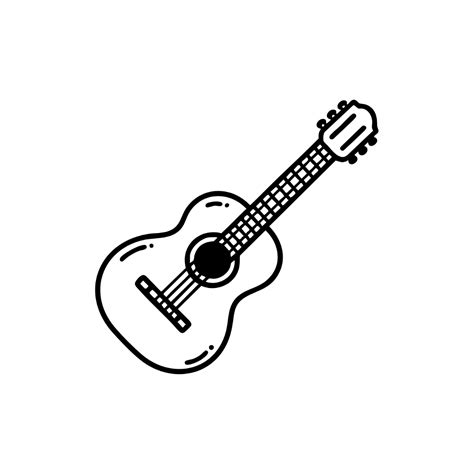 Free Outline Guitar Clipart Template To Edit Online