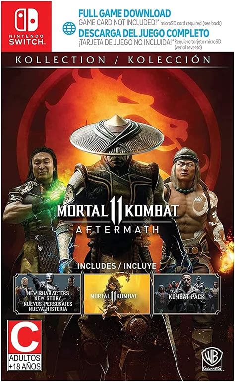 Mortal Kombat 11 Aftermath Nintendo Switch Standard Edition Código