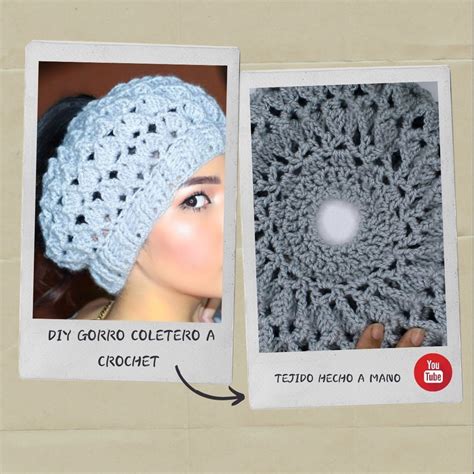 Gorro Coletero A Crochet Diy Sombreros De Ganchillo Gorros Crochet