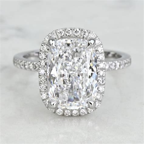 225 Carat Lab Grown Oval Diamond Hidden Halo Engagement Ring