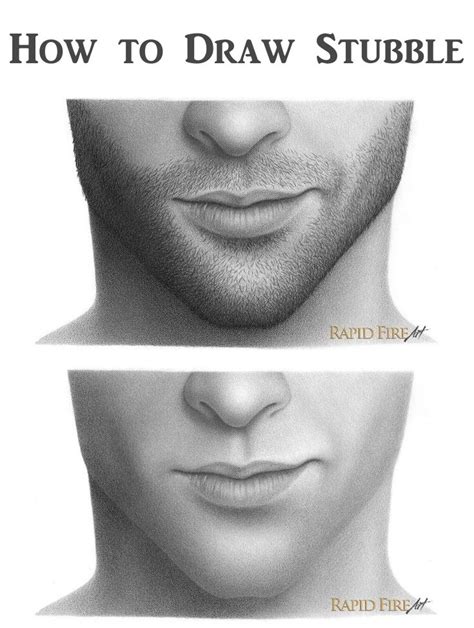 Detailed Tutorial: How to Draw Stubble Broken down to each individual ...