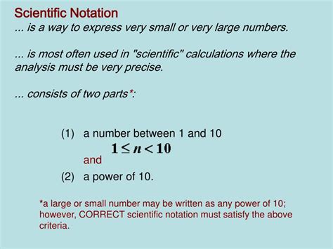 PPT Scientific Notation Is A Way To Express Very Small Or Very