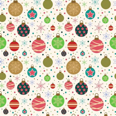 Premium Vector Painted Seamless Pattern With Christmas Tree Balls And