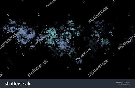 Drawing Blue Color Black Background Stock Illustration 2022583883