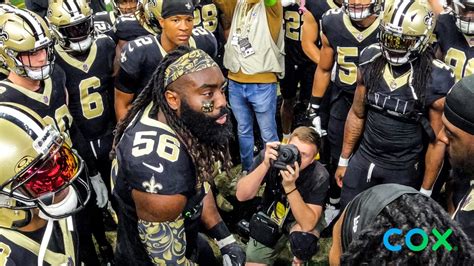 Thursday Night Football Demario Davis Leads Saints Pregame Huddle Vs