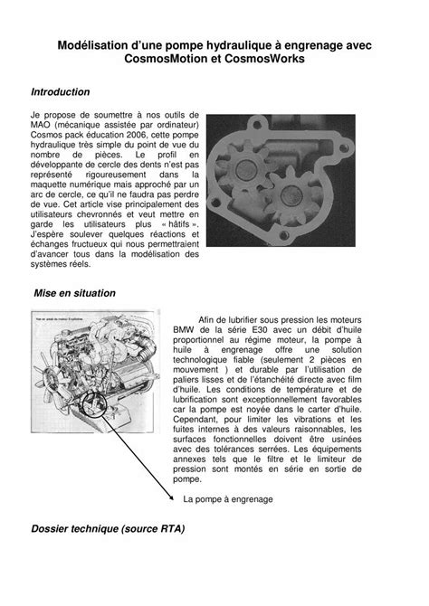 PDF Modélisation dune pompe hydraulique à engrenage avec DOKUMEN TIPS