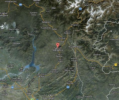 Mansehra City Location Map – Islamabad, Abbottabad, Balakot, Naran ...