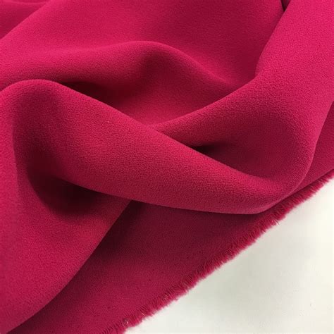 Heavy Triple Crepe Dress Fabric Cerise St For Fabric