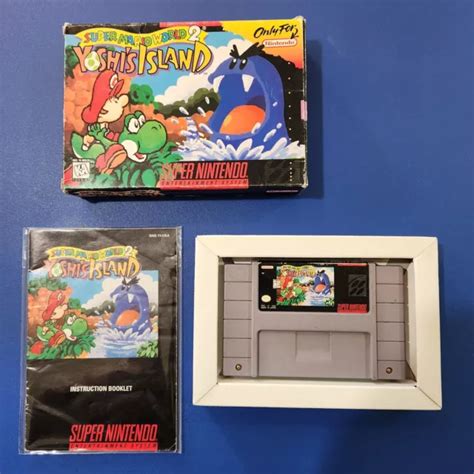 SUPER MARIO WORLD 2 Yoshi S Island SNES Super Nintendo CIB Avec