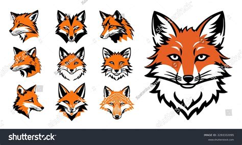 Fox Head Mascot Collection Fox Icon Stock Vector (Royalty Free) 2293332095 | Shutterstock