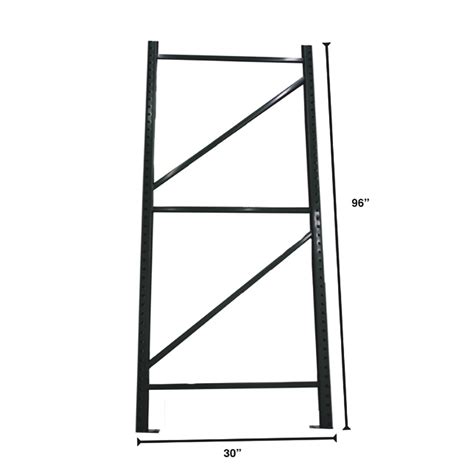 AK Industrial Teardrop Pallet Rack Frame 30in X 96in Black Model