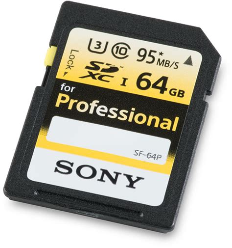 Sony Professional Ultra-High Durability 95MB/s U3 64GB SDXC UHS-I ...