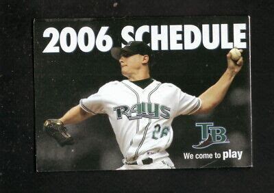 Tampa Bay Devil Rays Scott Kazmir 2006 Pocket Schedule WHNZ EBay