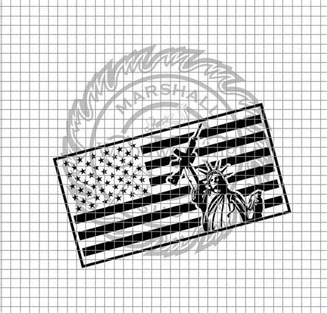 Statue Of Liberty Ar Flag Svgdxf Etsy