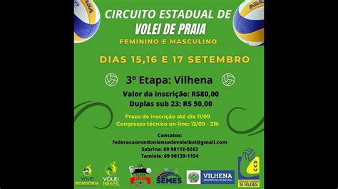 Circuito Rondoniense de Vôlei de Praia 3º Etapa Vilhena YouTube