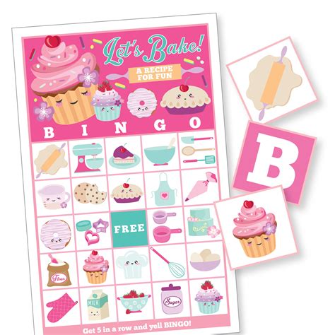 Cupcake Baking Bingo Game 34 Different Bingo Cards Girls Printable