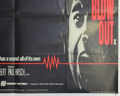 Blow Out Original Cinema Movie Poster From British