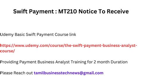 Swift Payment Mt Notice To Receive Youtube