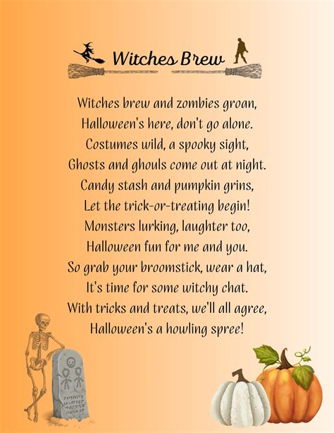 Halloween Poem Printable Etsy