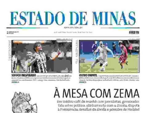 Confira A Capa Do Estado De Minas Do Dia