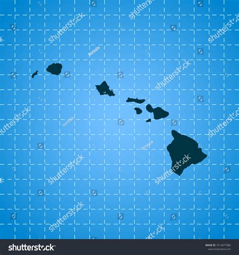 Map Hawaii Stock Vector Royalty Free 1012877986 Shutterstock