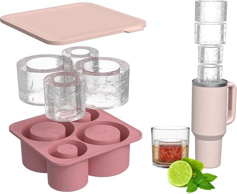 Silicone Ice Cube Tray For Stanley Cups 4 Compartments Ice Cube Tray