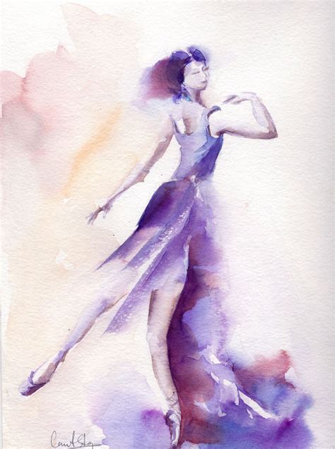 Original Watercolor Painting Ballerina Painting Watercolor Art