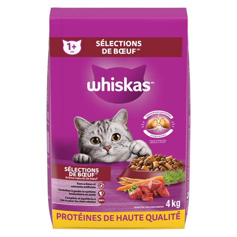 Nourriture sèche pour chats adultes WHISKAS MD SÉLECTIONS DE BŒUF MC