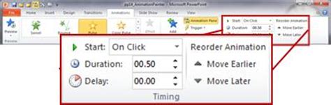 Set The Animation Timing Or Effect Options PowerPoint