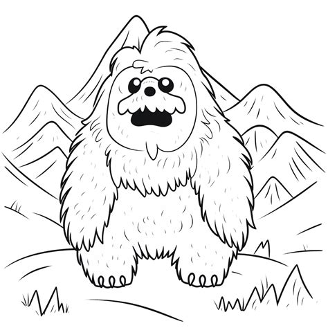 Yeti Coloring Page Coloring Corner