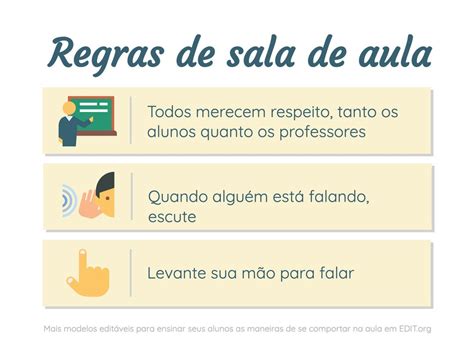 Templates De Cartazes Regras Para Sala De Aula Personaliz Veis