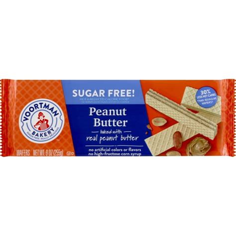 Voortman Sugar Free Peanut Butter Wafers 9 Oz