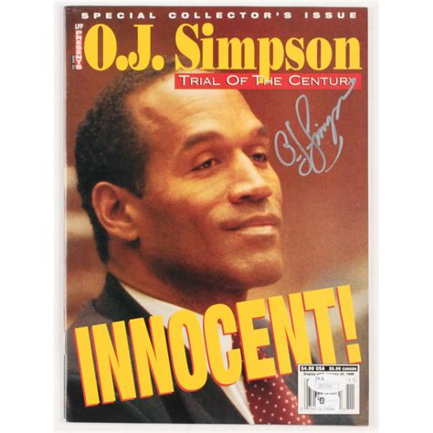 O J Simpson Signed 1996 LFP Presents O J Simpson Trial Of The