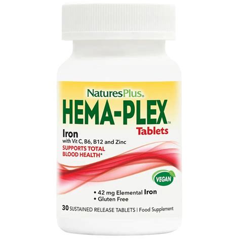 Nature's Plus Hema-plex Tablets 30 | Landys Chemist
