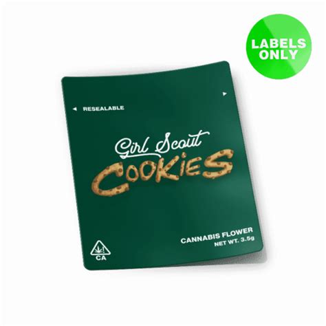 Girl Scout Cookies Mylar Bag Labels Stickers Labels Strain Labels