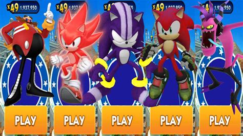 Sonic Dash Red Sonic Prime Boscage Maze Sonic Vs Darkspine Vs Red Super Sonic Defeat All