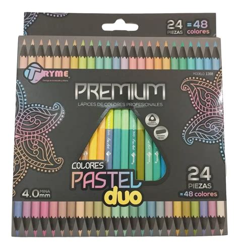 Lapices Colores Pastel Prof Premium 24 Pzs Tryme Mebuscar México