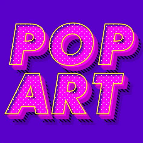 Pop Art Text Effects For Illustrator Pop Art Text Art Logo Design