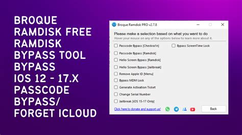 Broque Ramdisk Pro V2.7.8 Download iCloud Bypass for iOS