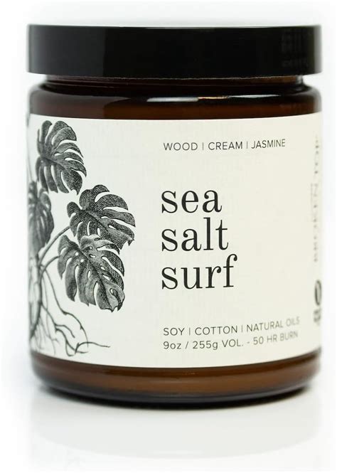 Broken Top Sea Salt Surf Pure Soy Candle 9 Oz Wood