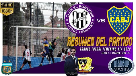 El Porvenir Vs Boca Futbol Femenino Torneo Reserva Afa Fecha