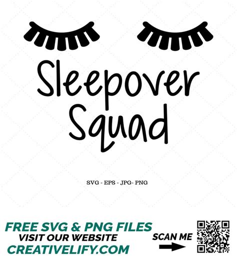 Slumber Party Svg Tween Birthday Sleepover Favor Birthday Inspire Uplift