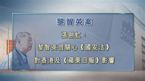 【黎智英案】張劍虹指黎很關心國安法對香港及《蘋果》影響 黎智英案 無綫新聞tvb News