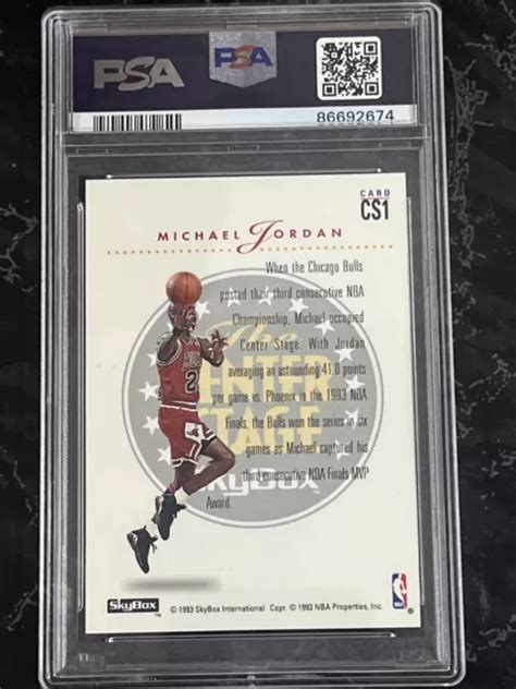 1993 SKYBOX PREMIUM Michael Jordan Center Stage Psa 6 EUR 44 03