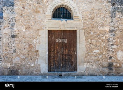 Emba Paphos District Cyprus March 27 2023 Entrance Door Of The